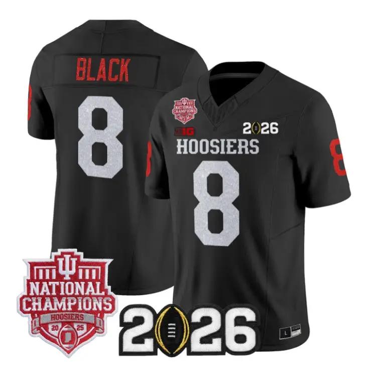 Kaelon Black Jersey #8 Indiana Hoosiers 2026 Glitter Vapor All Stitched by My Store NCAA Football Jerseys