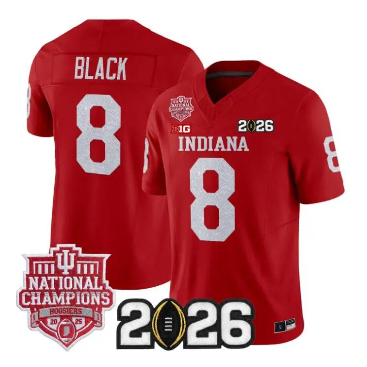 Kaelon Black Jersey #8 Indiana Hoosiers 2026 Glitter Vapor All Stitched by My Store NCAA Football Jerseys