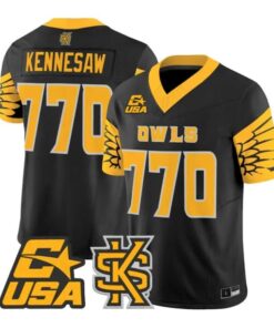 Kennesaw Jersey #770 Kennesaw State Owls 2026 Vapor Limited Stitched by My Store NCAA Football Jerseys