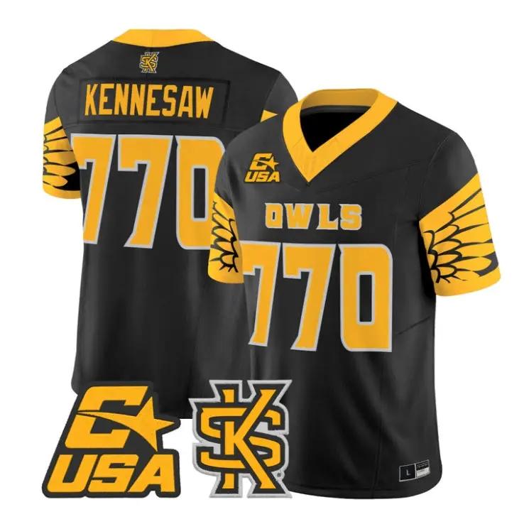 Kennesaw Jersey #770 Kennesaw State Owls 2026 Vapor Limited Stitched by My Store NCAA Football Jerseys