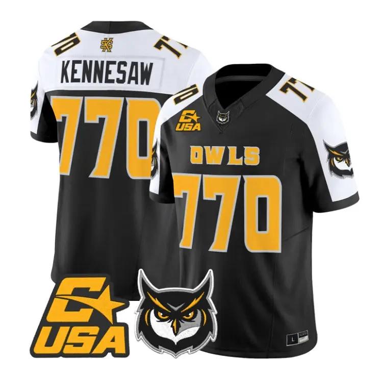 Kennesaw Jersey #770 Kennesaw State Owls 2026 Vapor Limited Stitched by My Store NCAA Football Jerseys