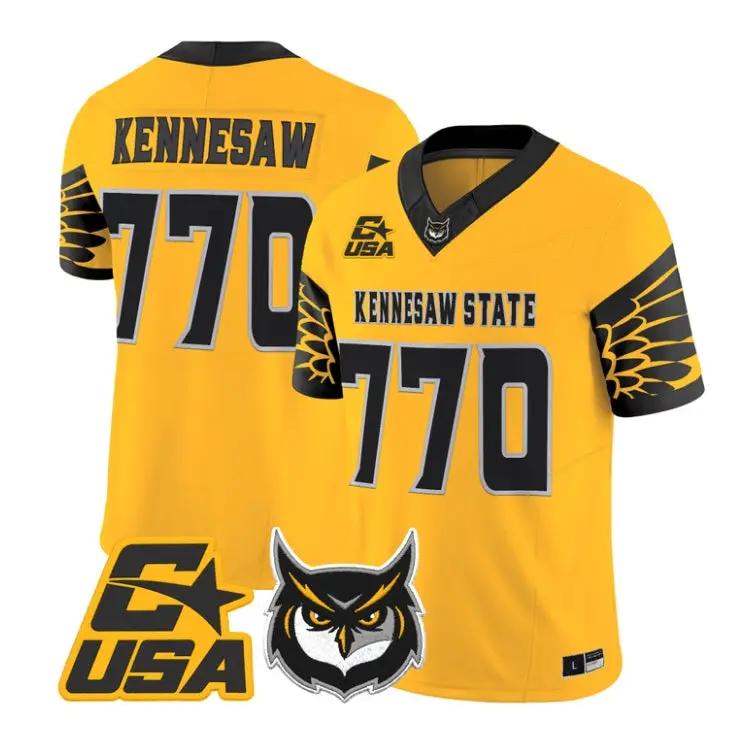 Kennesaw Jersey #770 Kennesaw State Owls 2026 Vapor Limited Stitched by My Store NCAA Football Jerseys