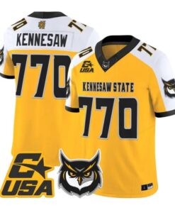 Kennesaw Jersey #770 Kennesaw State Owls 2026 Vapor Limited Stitched by My Store NCAA Football Jerseys