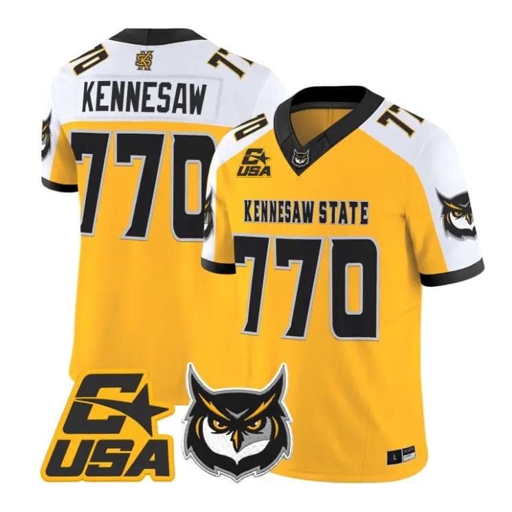Kennesaw Jersey #770 Kennesaw State Owls 2026 Vapor Limited Stitched by My Store NCAA Football Jerseys