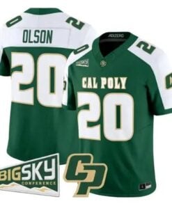 Kenny Olson Jersey #20 Cal Poly Mustangs 2026 All Stitched by My Store NCAA Football Jerseys
