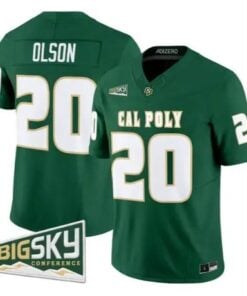 Kenny Olson Jersey #20 Cal Poly Mustangs 2026 All Stitched by My Store NCAA Football Jerseys