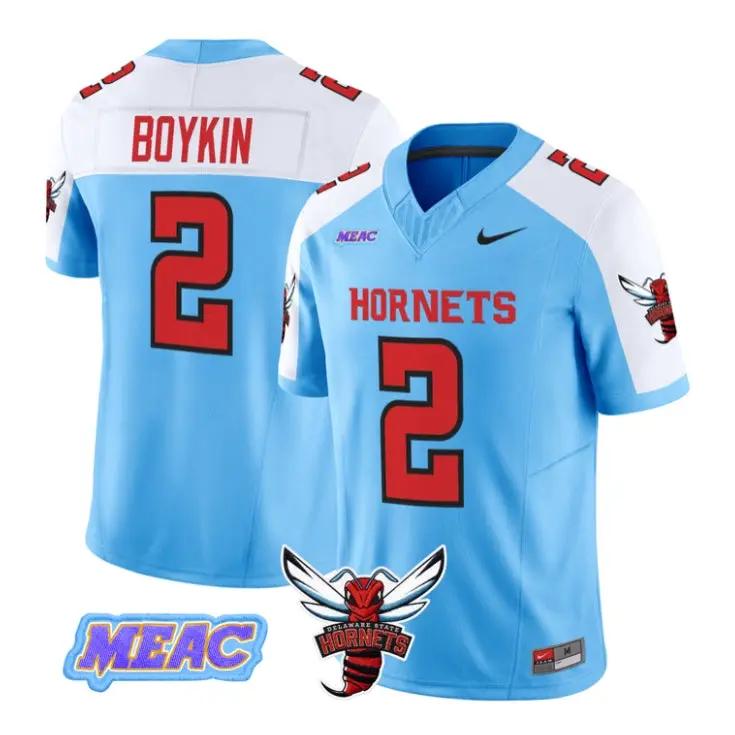 Kobe Boykin Jersey #2 Delaware State Hornets 2026 Vapor All Stitched by My Store NCAA Football Jerseys