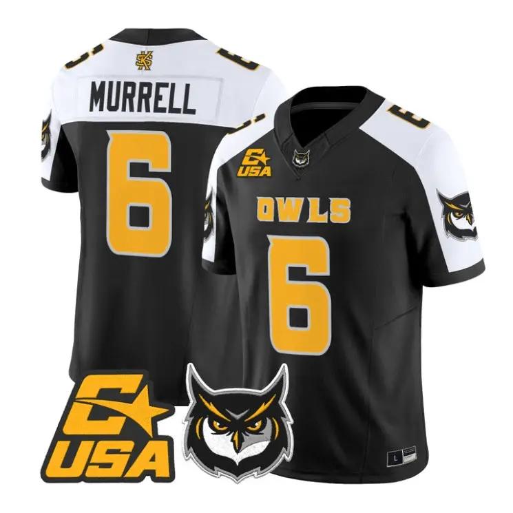 LaTrelle Murrell Jersey #6 Kennesaw State Owls 2026 Limited Stitched by My Store NCAA Football Jerseys
