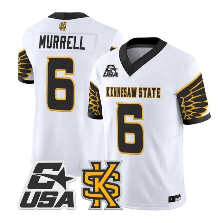LaTrelle Murrell Jersey #6 Kennesaw State Owls 2026 Limited Stitched by My Store NCAA Football Jerseys