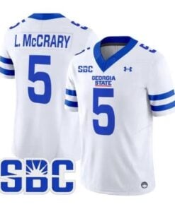 Lanear McCrary Jr Jersey #5 Georgia State Panthers 2026 Stitched by My Store NCAA Football Jerseys
