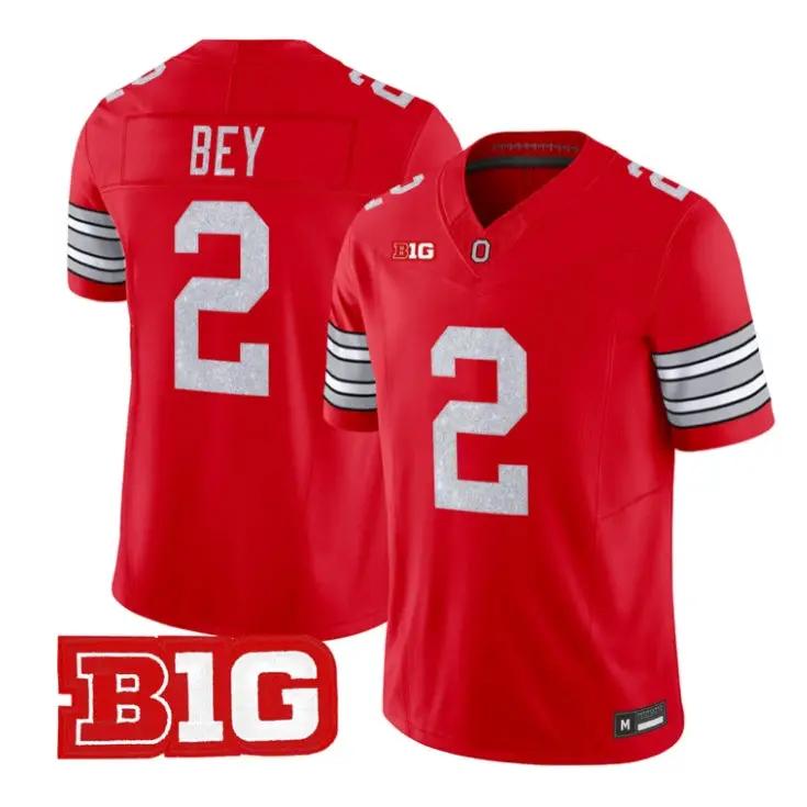 Legend Bey Jersey #2 Ohio State Buckeyes Glitter Vapor All Stitched by My Store NCAA Football Jerseys