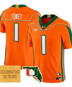 Malachi Toney Jersey #1 Miami Hurricanes 2001 Throwback 2026 All Stitched by My Store NCAA Football Jerseys