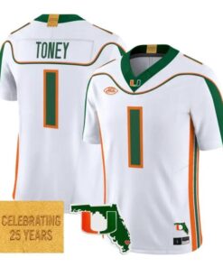 Malachi Toney Jersey #1 Miami Hurricanes 2001 Throwback 2026 All Stitched by My Store NCAA Football Jerseys