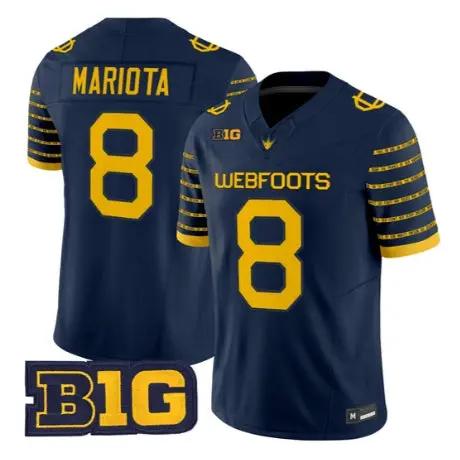 Marcus Mariota Jersey #8 Oregon Ducks 1916 Throwback All Stitched by My Store NCAA Football Jerseys