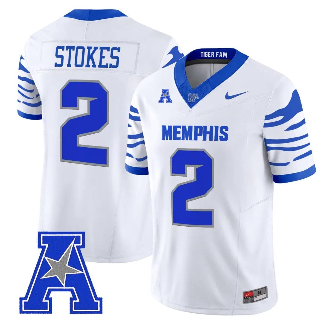 marcus-stokes-jersey-2-memphis-tigers-2026-vapor-limited-all-stitched-03 - Top Design Fan Marcus Stokes Jersey #2 Memphis Tigers 2026 Vapor Limited All Stitched