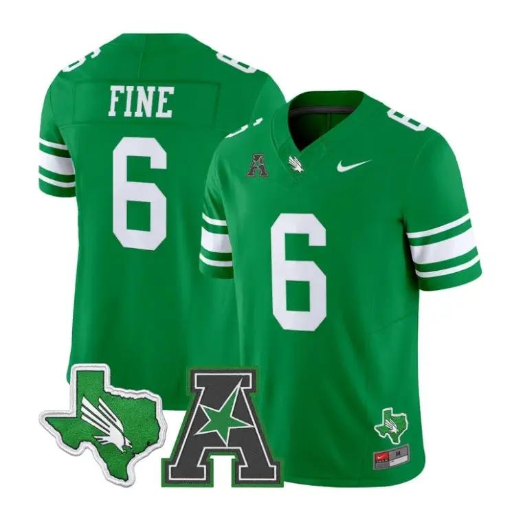 Mason Fine Jersey #6 North Texas Mean Green 2026 Vapor All Stitched by My Store NCAA Football Jerseys