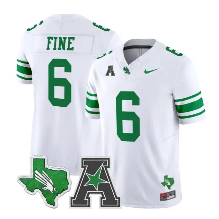 Mason Fine Jersey #6 North Texas Mean Green 2026 Vapor All Stitched by My Store NCAA Football Jerseys