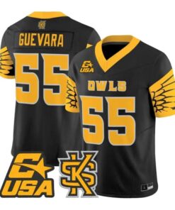 Mateo Guevara Jersey #55 Kennesaw State Owls 2026 Vapor All Stitched by My Store NCAA Football Jerseys