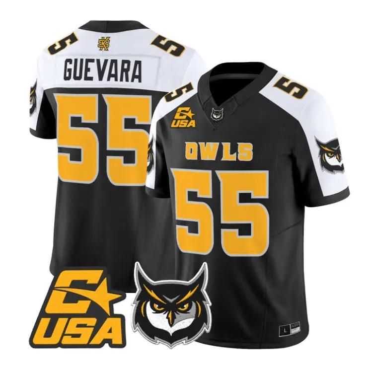 Mateo Guevara Jersey #55 Kennesaw State Owls 2026 Vapor All Stitched by My Store NCAA Football Jerseys
