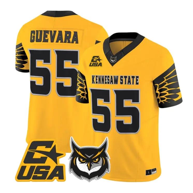 Mateo Guevara Jersey #55 Kennesaw State Owls 2026 Vapor All Stitched by My Store NCAA Football Jerseys
