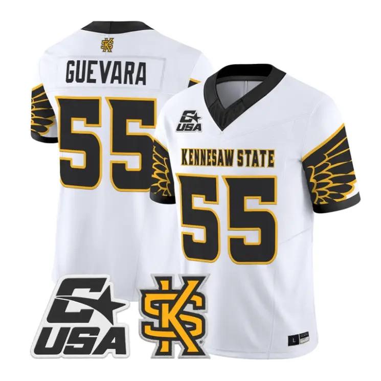 Mateo Guevara Jersey #55 Kennesaw State Owls 2026 Vapor All Stitched by My Store NCAA Football Jerseys