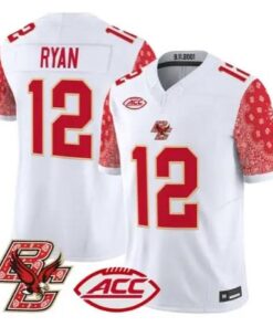 Matt Ryan Jersey #12 Boston College Eagles Red Bandanna 2026 Stitched by My Store NCAA Football Jerseys