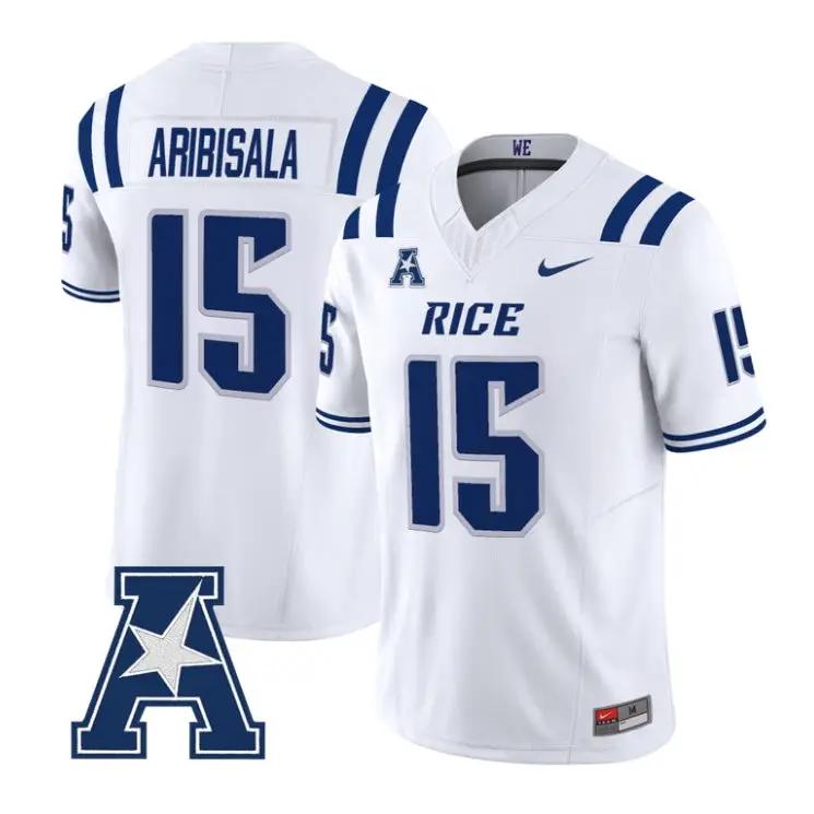 Matthew Aribisala Jersey #15 Rice Owls 2026 Vapor Limited All Stitched by My Store NCAA Football Jerseys