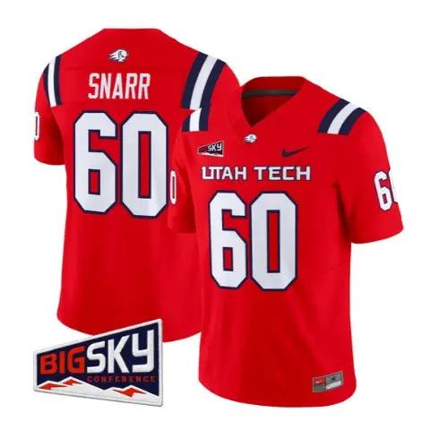 Matthew Snarr Jersey #60 Utah Tech Trailblazers 2026 All Stitched by My Store NCAA Football Jerseys