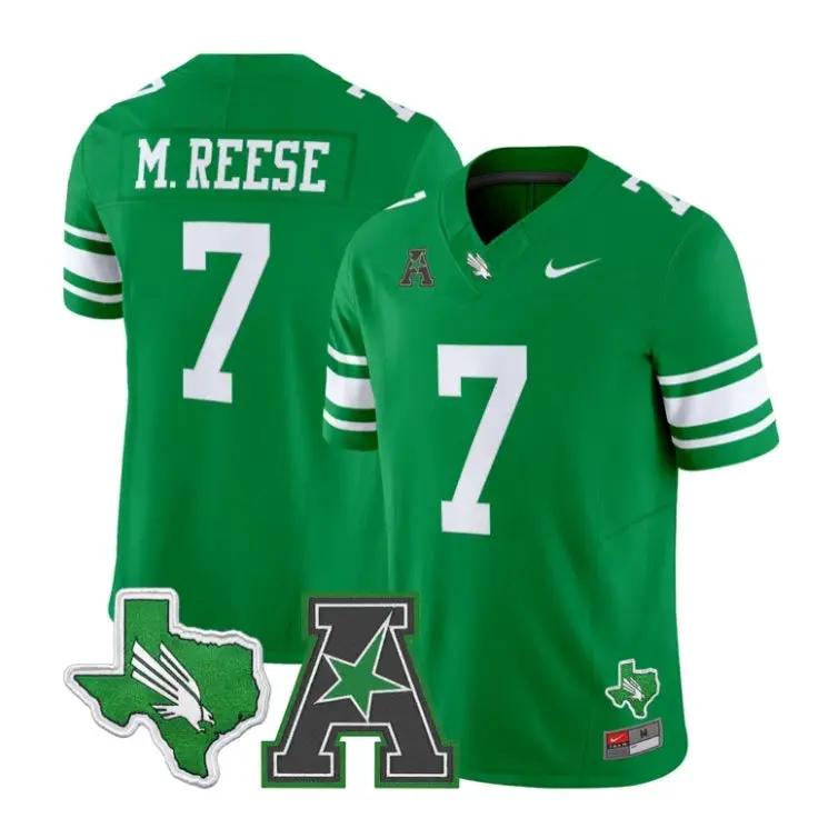 Max Reese Jersey #7 North Texas Mean Green 2026 Limited All Stitched by My Store NCAA Football Jerseys