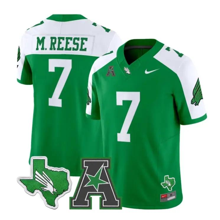 Max Reese Jersey #7 North Texas Mean Green 2026 Limited All Stitched by My Store NCAA Football Jerseys
