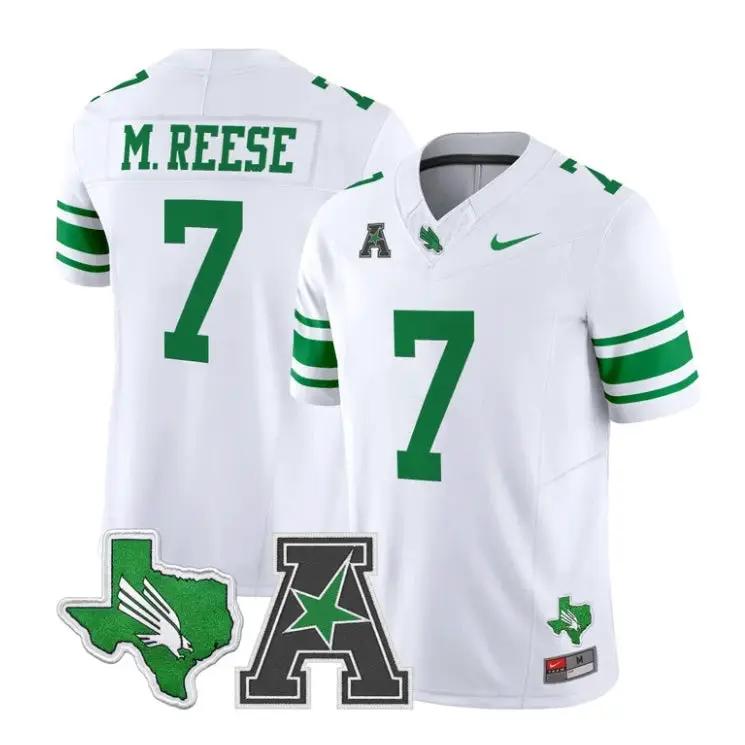 Max Reese Jersey #7 North Texas Mean Green 2026 Limited All Stitched by My Store NCAA Football Jerseys