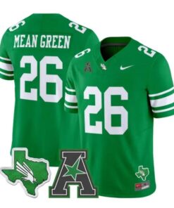 Mean Green Jersey #26 North Texas Mean Green 2026 Vapor All Stitched by My Store NCAA Football Jerseys
