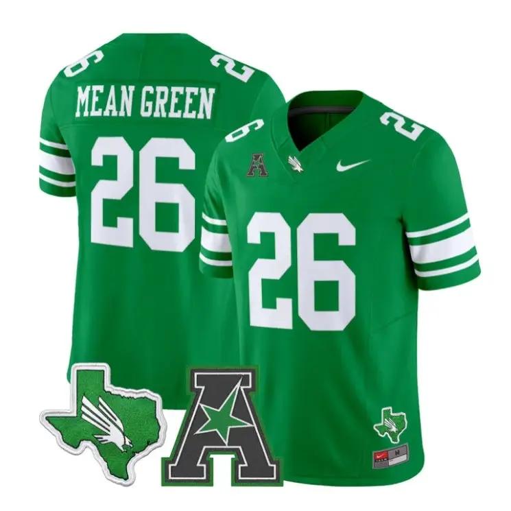 Mean Green Jersey #26 North Texas Mean Green 2026 Vapor All Stitched by My Store NCAA Football Jerseys