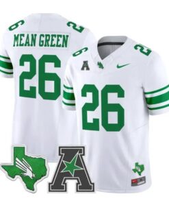 Mean Green Jersey #26 North Texas Mean Green 2026 Vapor All Stitched by My Store NCAA Football Jerseys