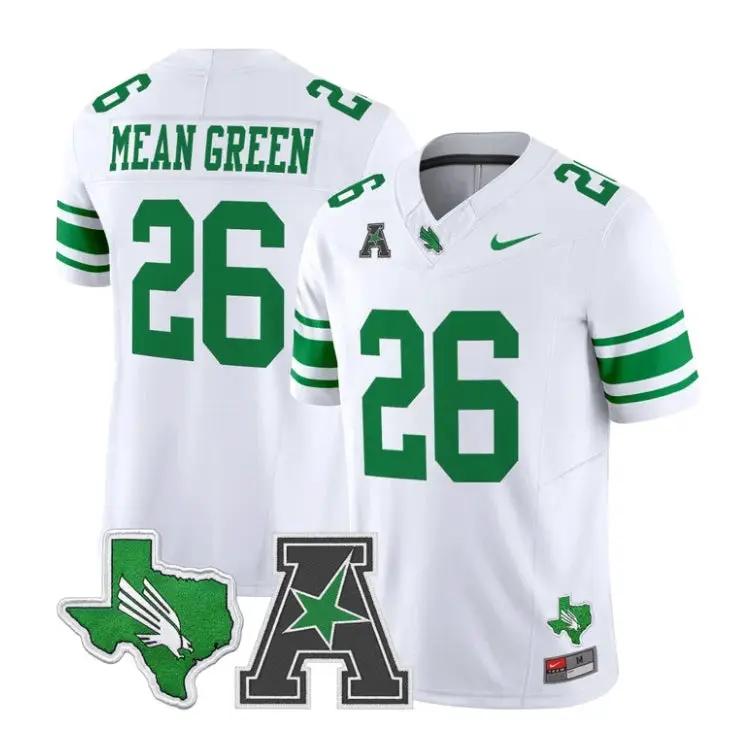 Mean Green Jersey #26 North Texas Mean Green 2026 Vapor All Stitched by My Store NCAA Football Jerseys