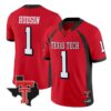 Micah Hudson Jersey #1 Texas Tech Red Raiders 2026 Texas Patch All Stitched - Top Design Fan Micah Hudson Jersey #1 Texas Tech Red Raiders 2026 Texas Patch All Stitched