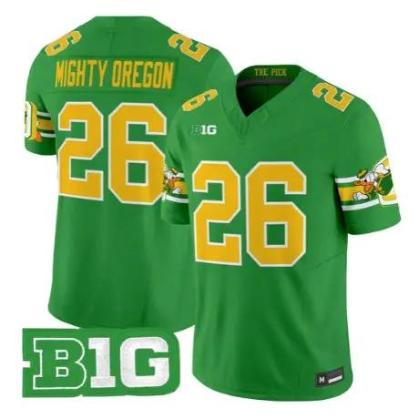 Mighty Oregon Jersey #26 Oregon Ducks Mighty Oregon 2026 Stitched Green by My Store NCAA Football Jerseys