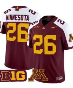 Minnesota Jersey #26 Minnesota Golden Gophers 2026 Stitched by My Store NCAA Football Jerseys