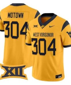 Motown Jersey #304 West Virginia Mountaineers 2026 Vapor Stitched Gold by My Store NCAA Football Jerseys