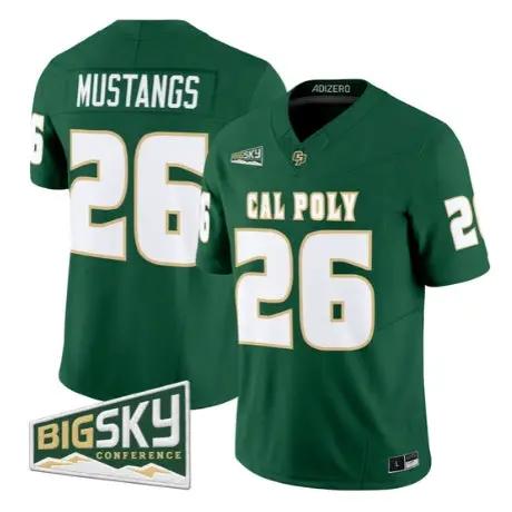 Mustangs Jersey #26 Cal Poly Mustangs 2026 Vapor All Stitched by My Store NCAA Football Jerseys