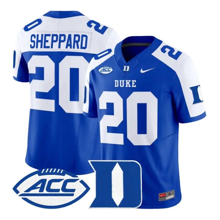 Nate Sheppard Jersey #20 Duke Blue Devils 2026 Vapor All Stitched by My Store NCAA Football Jerseys