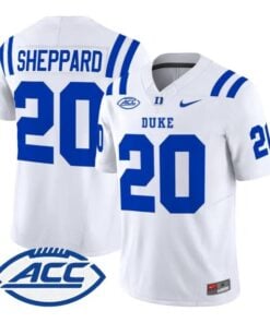 Nate Sheppard Jersey #20 Duke Blue Devils 2026 Vapor All Stitched by My Store NCAA Football Jerseys