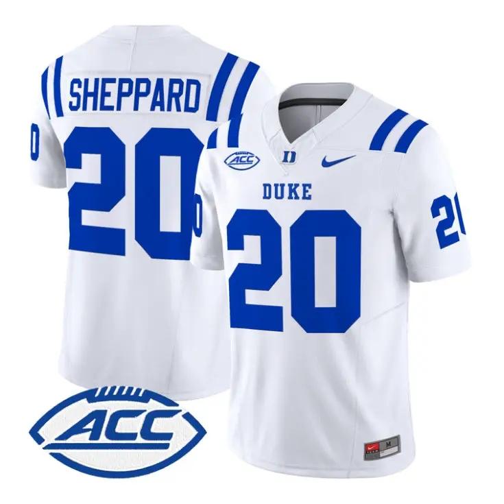 Nate Sheppard Jersey #20 Duke Blue Devils 2026 Vapor All Stitched by My Store NCAA Football Jerseys