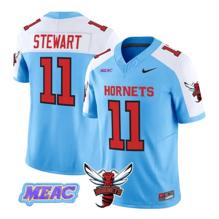 Nathan Stewart Jersey #11 Delaware State Hornets 2026 Vapor Stitched by My Store NCAA Football Jerseys