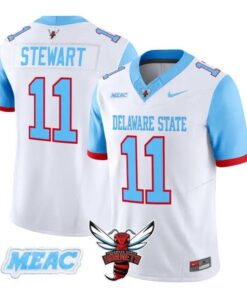 Nathan Stewart Jersey #11 Delaware State Hornets 2026 Vapor Stitched by My Store NCAA Football Jerseys