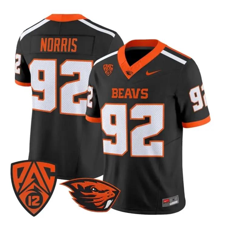 Nick Norris Jersey #92 Oregon State Beavers 2026 Vapor All Stitched by My Store NCAA Football Jerseys