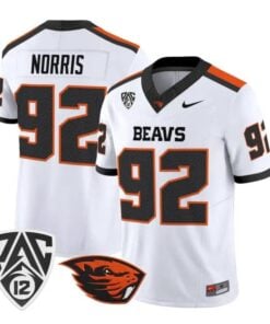 Nick Norris Jersey #92 Oregon State Beavers 2026 Vapor All Stitched by My Store NCAA Football Jerseys