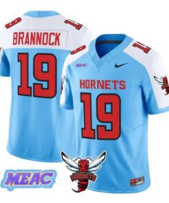 Noah Brannock Jersey #19 Delaware State Hornets 2026 Vapor Stitched by My Store NCAA Football Jerseys