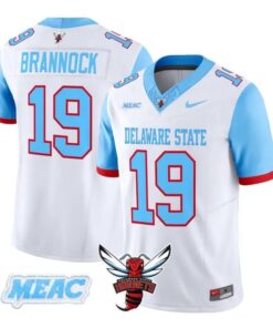 Noah Brannock Jersey #19 Delaware State Hornets 2026 Vapor Stitched by My Store NCAA Football Jerseys