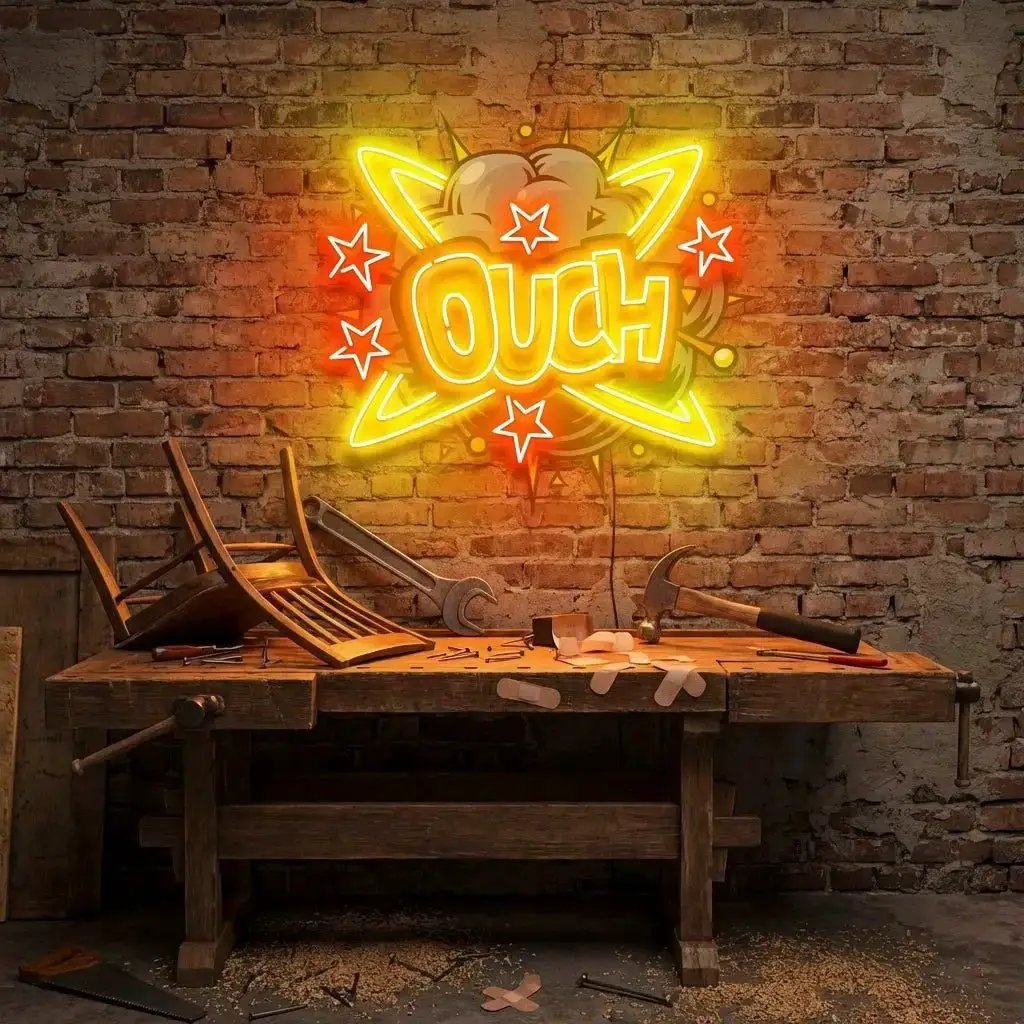 Ouch Artwork Led Neon Sign Light by VN339
